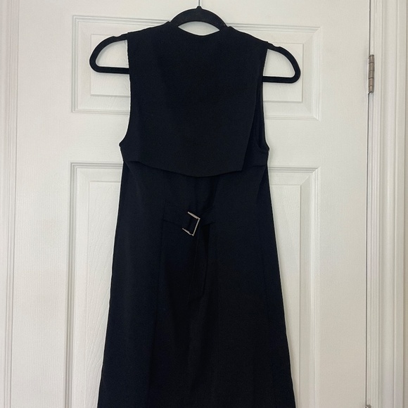 Dynamite - Women's - Asymmetrical Lapel Long Vest - Black - Picture 3 of 3